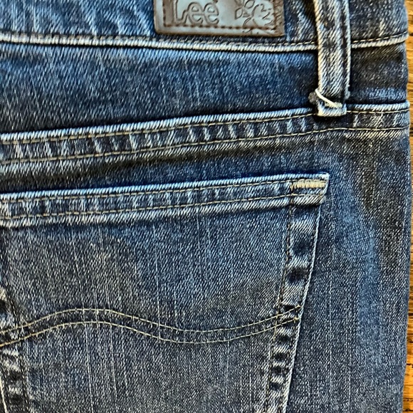 Lee Size 14 Short Straight Leg At The Waist Jeans - Picture 8 of 8